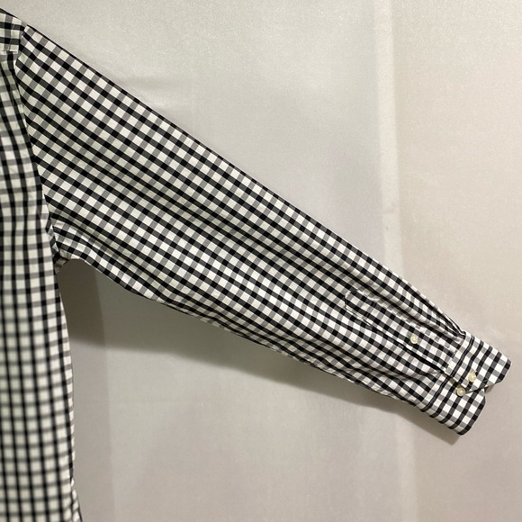 Tommy Hilfiger Men's 16 Black & White Plaid Casual Button Down Long Sleeve Shirt - Picture 8 of 12